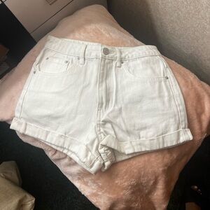 Forever 21 White Jean Shorts